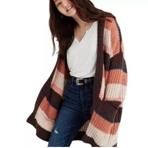 American Eagle Outfitters Multicolor Striped Cardigan